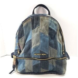 Michael Kors Denim Patchwork Backpack‎